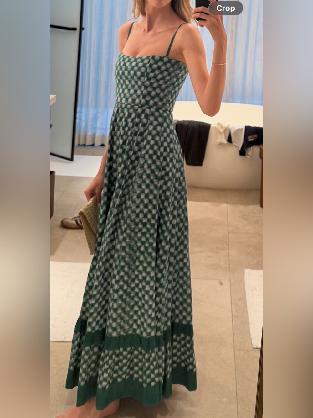 De Castro Green Checkmate Dress XS